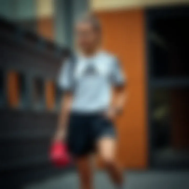 Stylish outfit featuring Adidas Aeroready shorts complemented by athletic gear