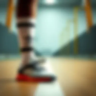 Adidas socks paired with athletic footwear