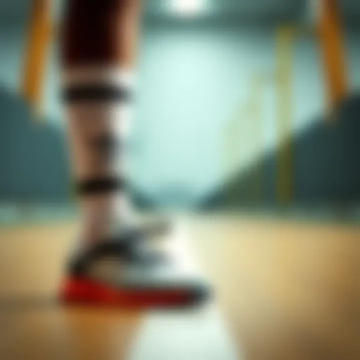 Adidas socks paired with athletic footwear