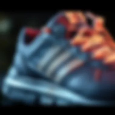 Sneaker Detailing and Design Close-up of Adidas sneaker detailing showcasing comfort and design