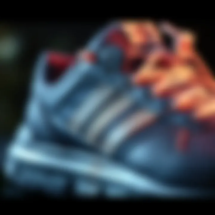 Sneaker Detailing and Design Close-up of Adidas sneaker detailing showcasing comfort and design