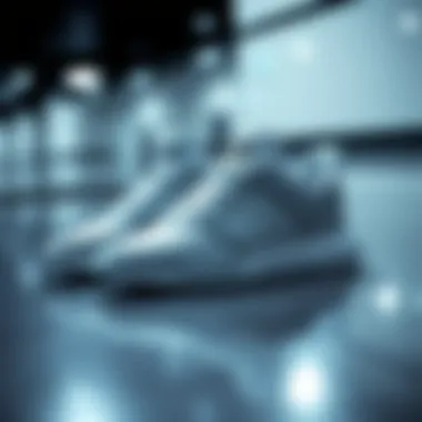 Stylish Adidas Sneakers A stylish pair of white Adidas sneakers on a polished surface