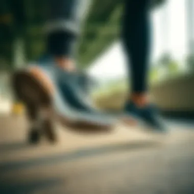 Dynamic lifestyle shot featuring Adidas footwear in action during a workout.