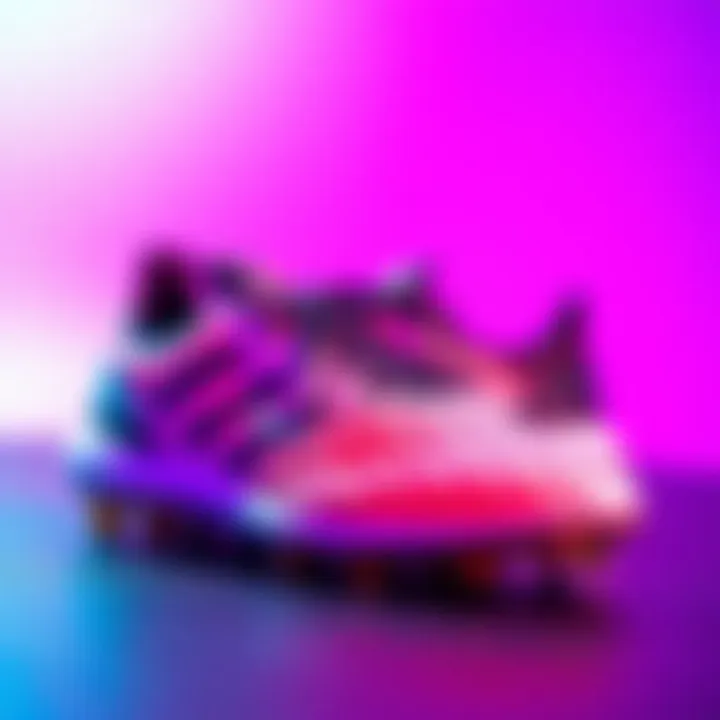 Aesthetic Appeal of adidas Ghosted Cleats Stylish adidas Ghosted cleats displayed against a vibrant background, emphasizing aesthetic appeal.