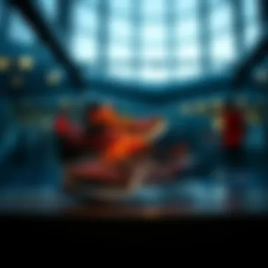 Stylish display of Asics Court FF Novak in a modern sports setting