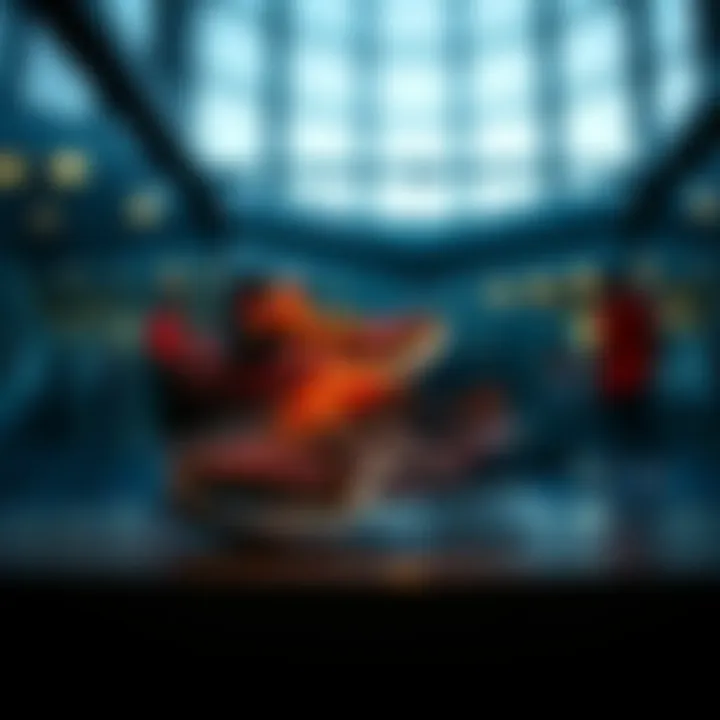 Stylish display of Asics Court FF Novak in a modern sports setting