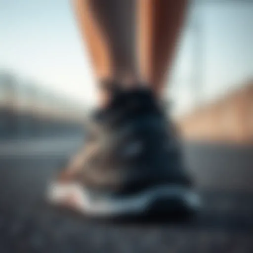 A close-up view of the Asics Gel-Kayano showcasing its innovative design features.