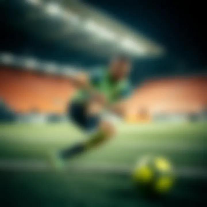 Athlete showcasing the performance of green Nike Mercurial