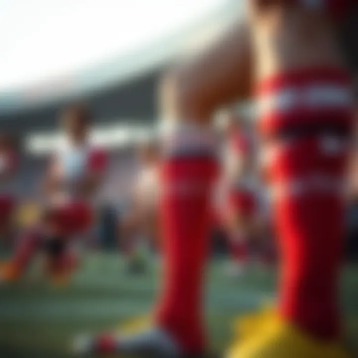 Athletes wearing Beşiktaş socks during an event