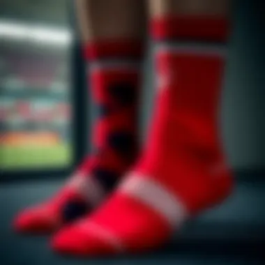 Stylish Beşiktaş socks displayed in a sporty setting