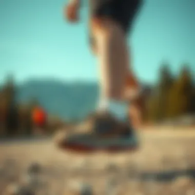 Comfort Experience in Outdoor Activities User enjoying comfort while wearing outdoor shoes