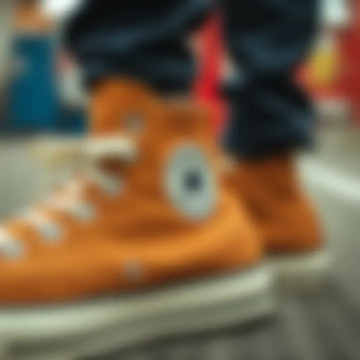 Craftsmanship of Chuck 70 Shoes Close-up of Converse Chuck 70 shoes highlighting craftsmanship and materials