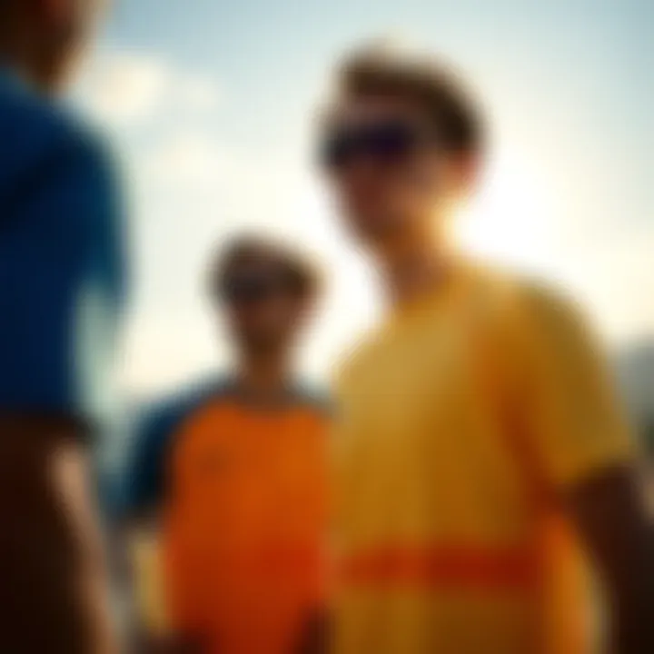 Diverse outdoor activities with UV t-shirts