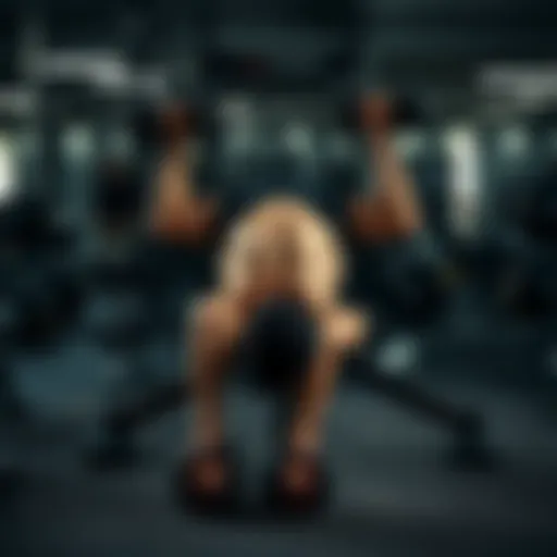 Dumbbell bench press exercise technique