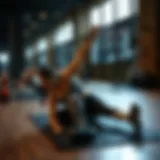 Dynamic hip exercises on a fitness mat