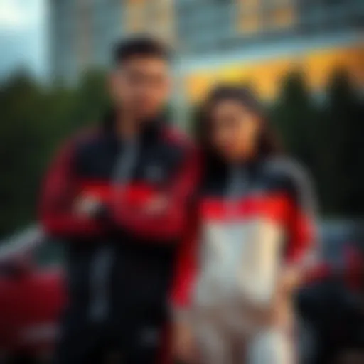 Stylish matching tracksuits for couples