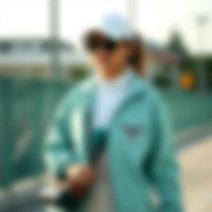 Casual Chic with Mint Accents A casual street style featuring mint accents and accessories