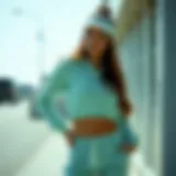 A stylish outfit reflecting the mint color trend in sportswear