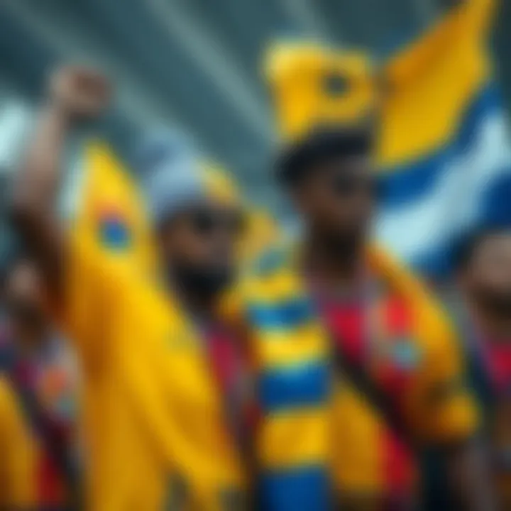 Fenerbahçe Fans' Pride Passionate fans proudly wearing Fenerbahçe colors