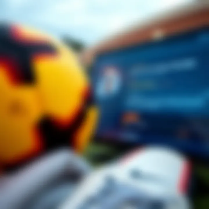 User reviews and ratings for Nike footballs on a digital screen