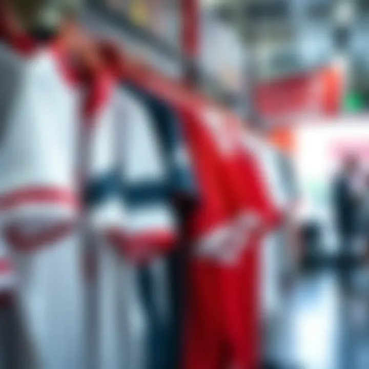 Variety of Styles Different styles of Galatasaray jerseys for kids displayed on a rack.