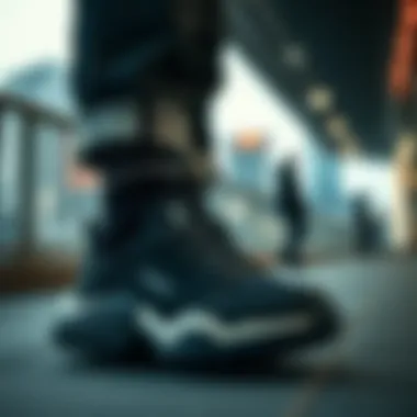 Urban Style: Gore-Tex Fashion Statement A fashionable urban setting featuring Gore-Tex shoes as a style statement