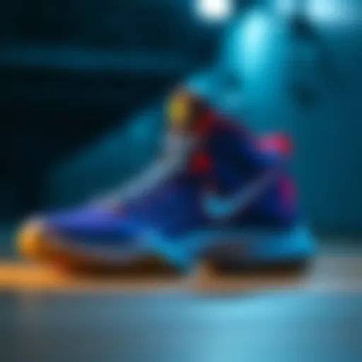 Dynamic Nike basketball shoes highlighting performance features