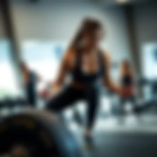 Strength training exercises in a gym setting