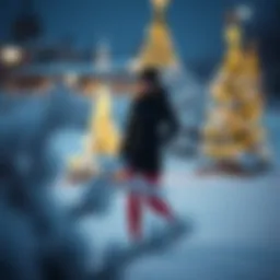 Elegant Kaz Tüyü Mont showcased in a winter setting