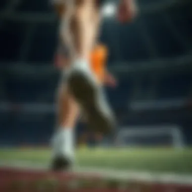 Athlete demonstrating effective use of spikes on the field