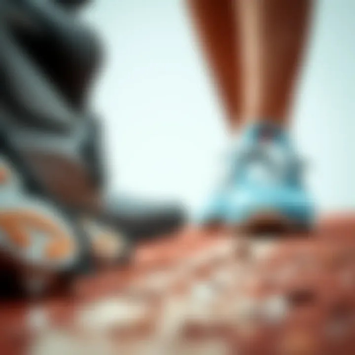 Close-up of various materials used in spikes