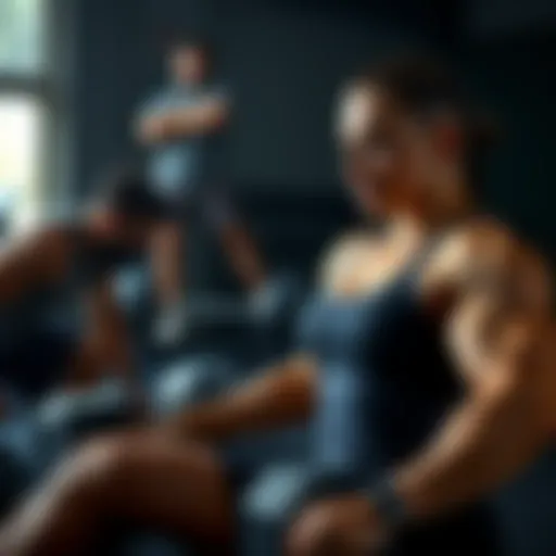 Strength training session with weights