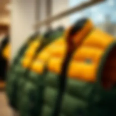 Innovative Lacoste Vest Designs Innovative designs of Lacoste vests showcased on a rack