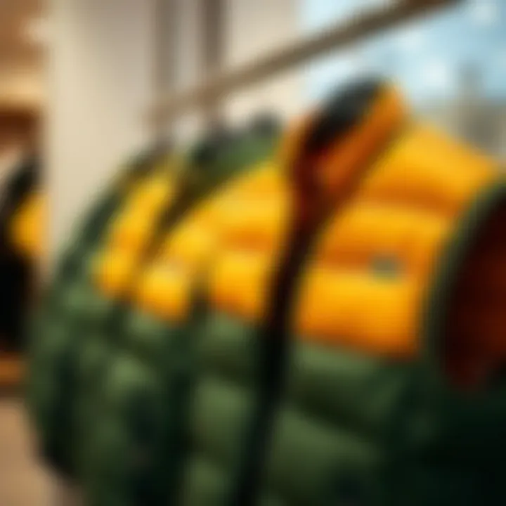 Innovative Lacoste Vest Designs Innovative designs of Lacoste vests showcased on a rack