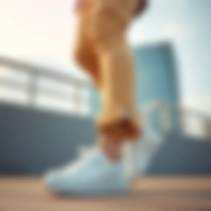 Fashionable outfit paired with Lescon white sneakers