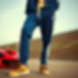 Stylish Blue Adidas Tracksuit Bottoms Stylish blue Adidas tracksuit bottoms displayed with sporty accessories