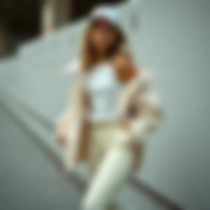 Fashion-forward styling tips featuring New Balance cream items