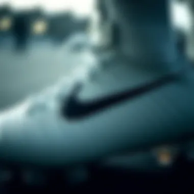 Close-up of Nike boot details highlighting craftsmanship