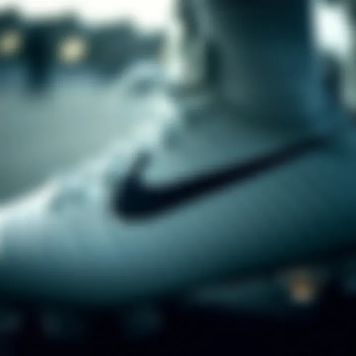 Close-up of Nike boot details highlighting craftsmanship
