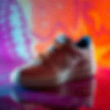 Stylish Nike canvas sneakers displayed on a vibrant background