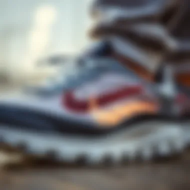 Close-up of Nike shoes highlighting comfort technology