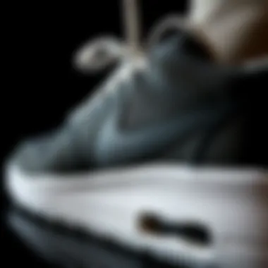 Close-up of the Nike Legend Essential shoe design highlighting its features