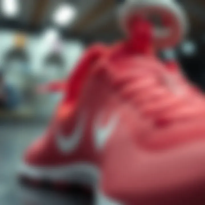 Close-up of Nike shoe features highlighting quality and design
