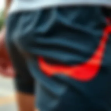 Innovative Fabric Technology of Nike Sports Shorts Close-up of Nike shorts fabric showcasing innovative technology