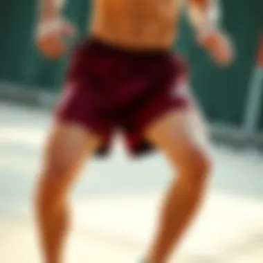 Nike Sports Shorts in Action Athletic man wearing Nike sports shorts during workout