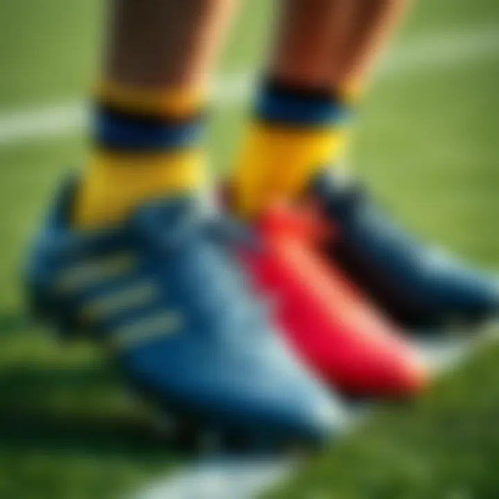 Comparison of different styles of plastic studded cleats