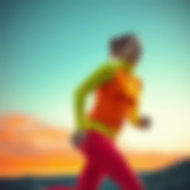 Athlete wearing a vibrant polyester outfit during training