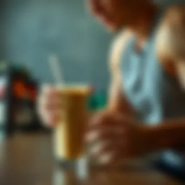 Post-Workout Nutrition with Protein Shakes An athlete post-workout enjoying a protein shake