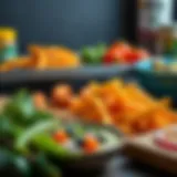 Colorful selection of protein-rich meals