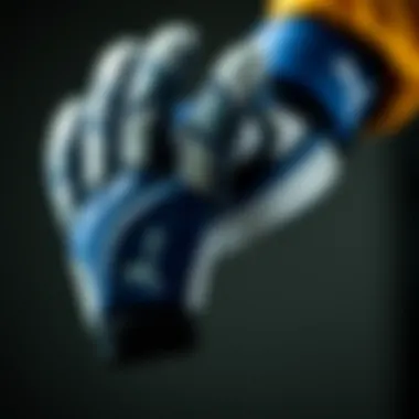 Close-up of Puma goalkeeper gloves showcasing technical features